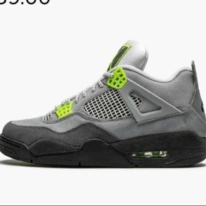 Jordan 4 neon / wolf grey